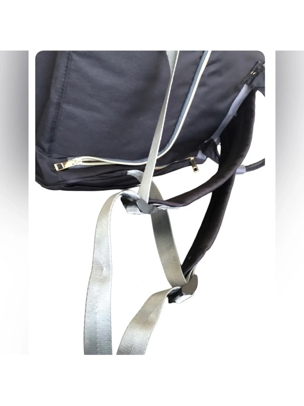 LAND MOMMY baby bag CHIC-MOM diaper bag for Moms/Dads classic black EUC